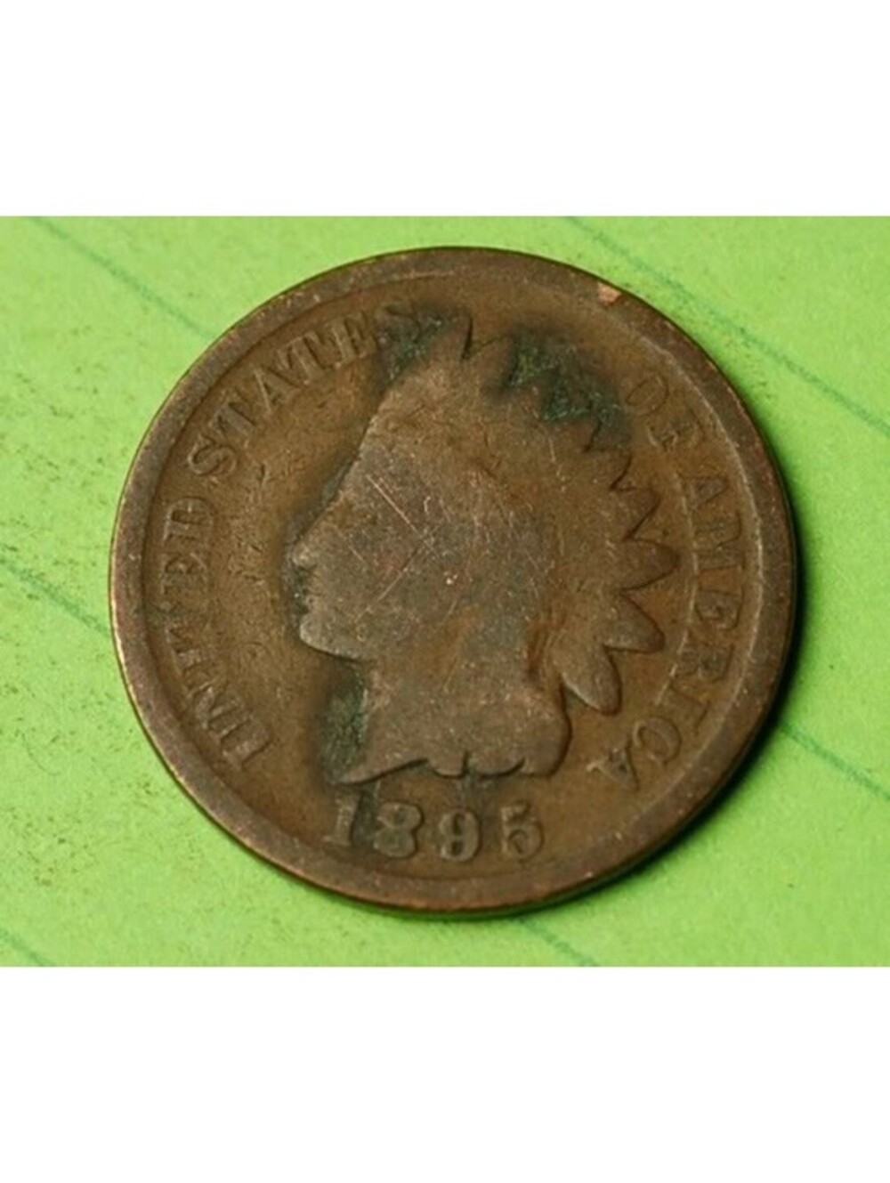 X196 1895- Indian Head Cent Penny 1c - Check Out Our eBay Store - old coin money